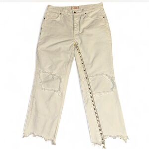 We The Free Cream Straight Leg Denim